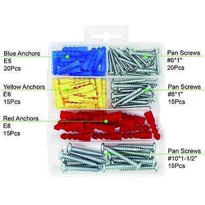 T.K.Excellent Drywall Anchors and Screws Assortment Kit, 200PCs Masonry  Anchors with One Drill Bit,100 Brick Wall Anchors and 100 Self Tapping  Screws - Yahoo Shopping
