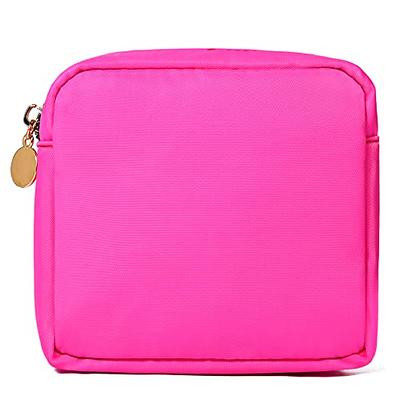 1 pc Waterproof Nylon Cosmetic Bag - Preppy Makeup Organizer for