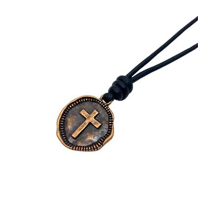 Flongo Vintage Wooden Cross Pendant Leather Rope Necklace Adjustable Men  Women | eBay