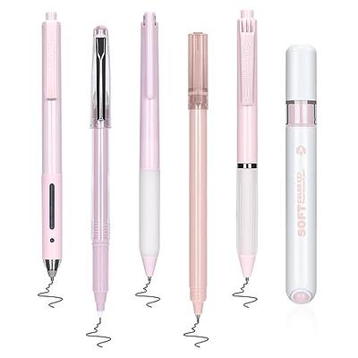 DIBALIYI Aesthetic Retractable Gel Ink Pens, 10 Pcs Colored Pen Fine Point,  0.5 mm Pens Smooth Writing Cute Pens for Planner Women Note Taking