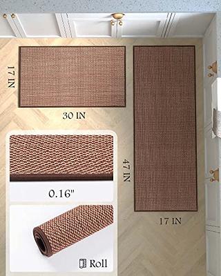 LUFEIJIASHI Kitchen Rugs and Mats Non Skid Washable Set of 2 PCS Absorbent  Kitchen Runner Rugs Farmhouse Kitchen Floor Mats for in Front of Sink