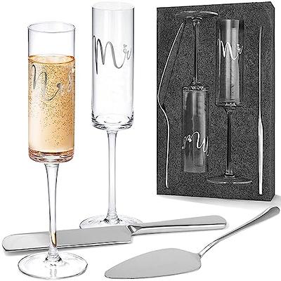 Mud Pie Wedding Champagne Flute Set