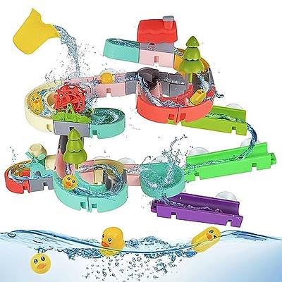 KalaDuck 62 PCS Duck Slide Bath Toy, DIY Track Water Slide Bath