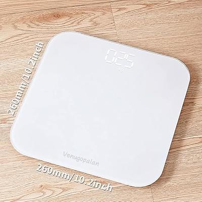 Small Bathroom Body Weight Scale for Travel, Venugopalan Highly Accurate Weighing  Scales with Hidden LED Screen, Portable Digital Scale for Personal Health,  400 lb Battery (White) - Yahoo Shopping