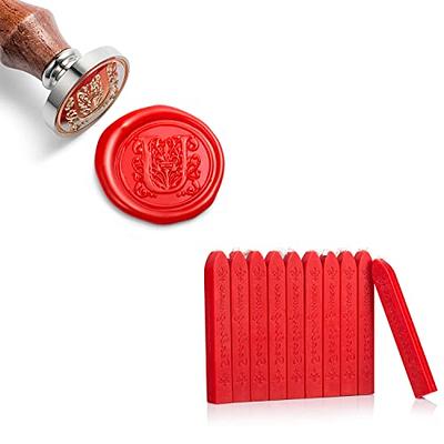 Mceal Regal Silver Brass Wax Seal Stamp Letter U and 10pcs Wax Seal Sticks(Barn  Red) Bundle - Yahoo Shopping