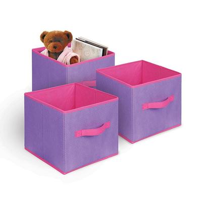 ClosetMaid 11 in. D x 11 in. H x 11 in. W Pink Fabric Cube Storage Bin 1139  - The Home Depot