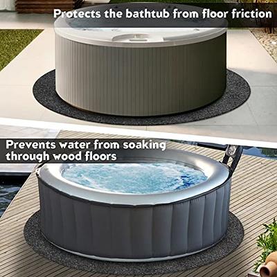 Aboofx Hot Tub Mat Floor Protector Floor Mat 80 Inch Diameter With