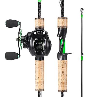 One Bass Fishing Rod Reel Combo, Baitcasting Fishing Pole with