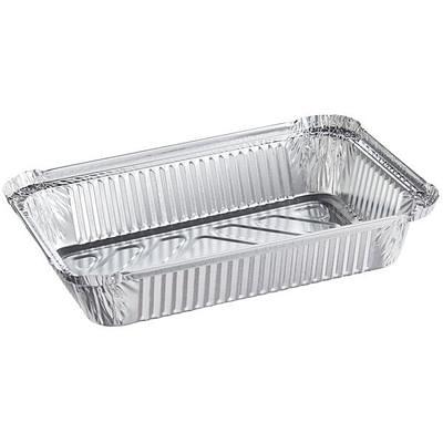 Choice 2.25 lb. Foil Oblong Take-Out Container with Dome Lid - 250/Case