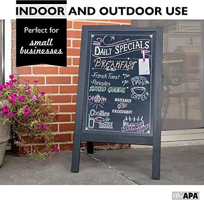 Rustic Magnetic A-Frame Chalkboard Sign/Extra Large 40 x 20 Free Standing  Chalkboard Easel/Sturdy Sidewalk Sign Sandwich Board/Outdoor A Frame Chalk  Board for Weddings & More! - Yahoo Shopping