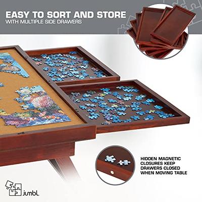 1500 Pieces Puzzle Board Table with Drawers & Cover & Felt Surface