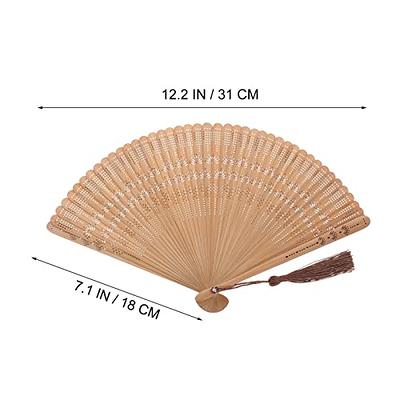 20 Pieces White Wedding Hand Fans Diy Bamboo Paper Fan Summer