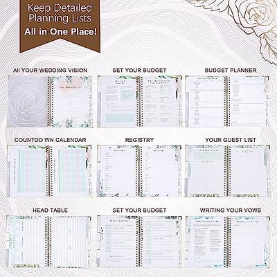 DELUXY The Ultimate Wedding Planner Book & Organizer For The Bride -  Engagement Gifts, Wedding Gifts Binder Agenda, Knot Bridal Wedding Planning  Book