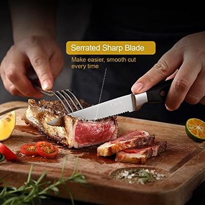 Six Serrated Steak Knives Gift Set