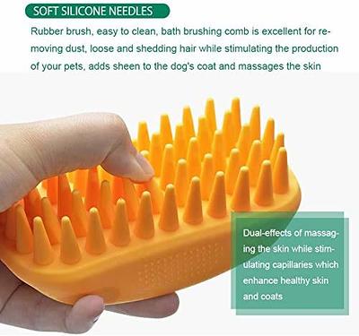Dog Bath Brush Anti-Skid Pet Grooming Shower Silicone Massage Comb