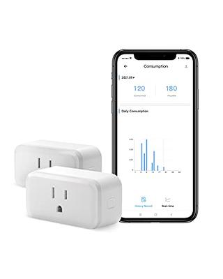 Feit Electric Smart Outdoor Plug, WiFi Waterproof Plug, 2 Grounded Sockets,  Works with Alexa and Google Assistant, App Controlled, 15 Amp Indoor/Outdoor  2 Outlet Plug, Black, Plug/WiFi/WP 