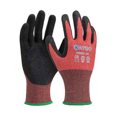  Manusage A5 Cut Resistant Gloves, Red Reinforcement