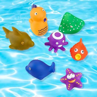 Bath Toys Floating Boat Train with Silicone Bath Toys, 9Pcs Mold