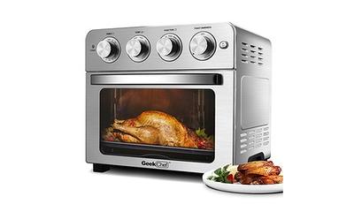 WHALL AF06D02-M-6L Whall 12-in-1 Stainless Steel 6.3Qt Air Fryer Oven with  LED Digital Touchscreen