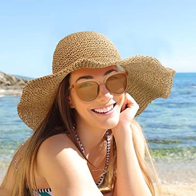 Cap Beach Hat Woman Sun Hats Outdoor Visor Beach Cap for Beach Boating  Vacation Khaki