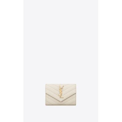 UPTOWN Compact wallet in grain de poudre embossed leather