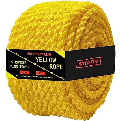 Polypropylene Rope 50Ft – 1/4 Inch Twisted Nautical Rope – Oil