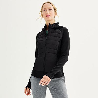 Women's Tek Gear Hooded Mixed-Media Jacket, Size: Medium, Black - Yahoo  Shopping