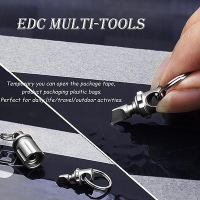 Titanium Keychain Carabiner Clip Quick Release Multi Tool Key