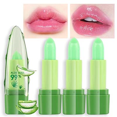 ZARICS 6 PCS Crystal Flower Lipstick Magic Color Changing Lip Gloss Set  Jelly Clear Flower Lip