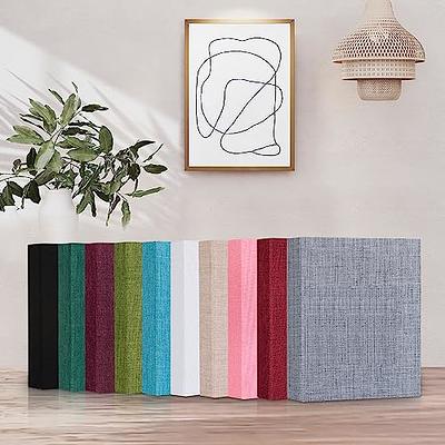 Small Photo Album 5x7 Hold 50 Vertical Photos with Memo Slip-in Pockets,  Mini Linen Cover 5x7 Photo Albums with Writing Space for Wedding Baby  Family