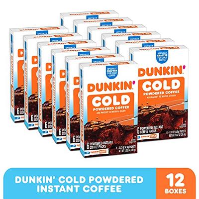 Dunkin' Cold Powdered Single Serve Instant Coffee Packs, 6 Count (Pack of 12)