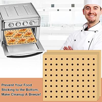 Unbleached Air Fryer Parchment Paper, 100 PCS Perforated Square Air Fryer  Liners for Cuisinart, Breville, Black and Decker Air Fryer, 11 x 9 inch 