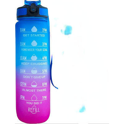 Hyeta 32 Oz Water Bottles with Times to Drink and Straw, Motivational Water  Bott