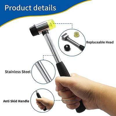Rubber Hammer-KAIHAOWIN 25mm Small Rubber Mallet Soft Plastic Mallet Hammer  with Ergonomic Shaped Anti-Slip Handle for Jewelry Making Leathering Crafts  Woodworking - Yahoo Shopping