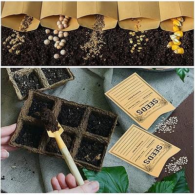 100 Pcs Seed Envelopes Resealable Self Sealing Seed Envelope Seed Packets  3.15 x 4.72 Inch Seed Saving Envelopes with Preprinted Seed Collecting