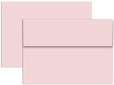 100 Pack A7 Pink Invitation 5x7 Envelopes Self Seal, Square Flap, Perfect for Baby Shower, 5x7 Cards, Weddings, Birthday, Invitations