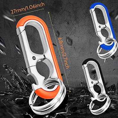 2 Keychain Beer Bottle Opener Swivel Car Key Snap Hooks In