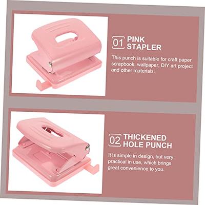 2 Hole Puncher Mini Stapler Rose Gold Stapler Clear Stapler Nordic Metal  Pink Hole Punch Paper Hole Punch - Yahoo Shopping