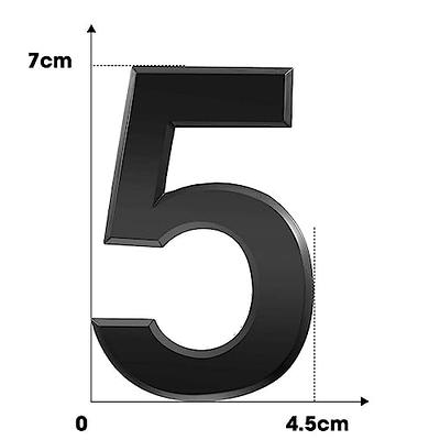 3 Inch Black Modern House Numbers Mailbox Numbers 0-9 3D Self-Adhesive  Street Door Home Address Metal Numbers for Outside or Inside Signs Easy  Install (Black-5) - Yahoo Shopping