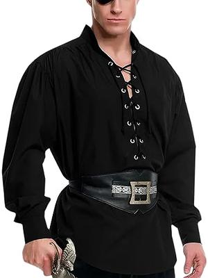  Bbalizko Mens Pirate Shirt Vampire Renaissance Victorian  Steampunk Gothic Ruffled Medieval Halloween Costume Clothing : Clothing,  Shoes 