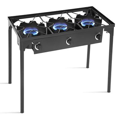 Portable Cast Iron Double Propane Burner : BBQGuys