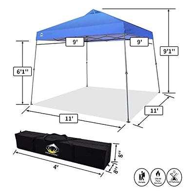 Crown Shades 10x10ft Instant Pop Up Folding Shade Canopy w/Carry Bag, Blue  