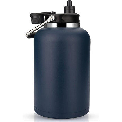 Shop Stainless Steel Water Bottle With Straw Lid, 128 Oz