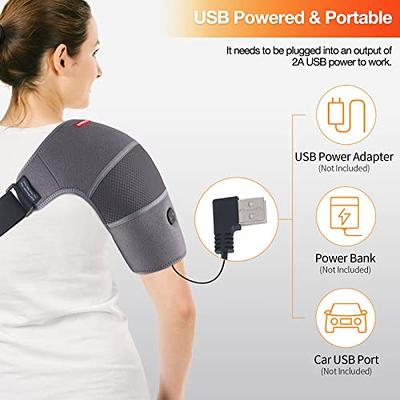 Comfheat USB Neck Heating Pad with Vibration Heated Neck Wrap for