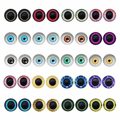 100PCS Eyes Glass Cabochon Eyes for Clay Doll Making DIY Crafts Jewelry  Making Glass Eyes(10mm)