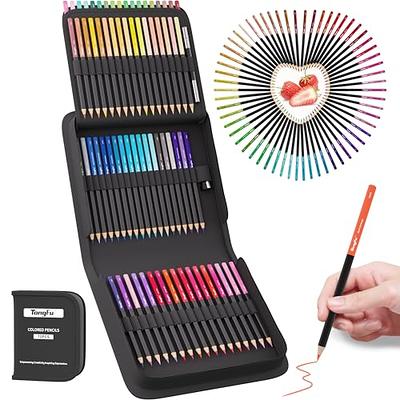  43 colored pencil sets, two sketchbooks with 50 pages, black  zipper set, professional watercolor pencils for adults/children,  professionals/beginners, durable colored art pencils : Arts, Crafts & Sewing