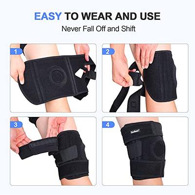 CAMBIVO 2 Pack Professional Knee Braces, Compression Knee Sleeve with  Patella Gel Pad & Side Stabilizers for Men and Women, Knee Support for Pain