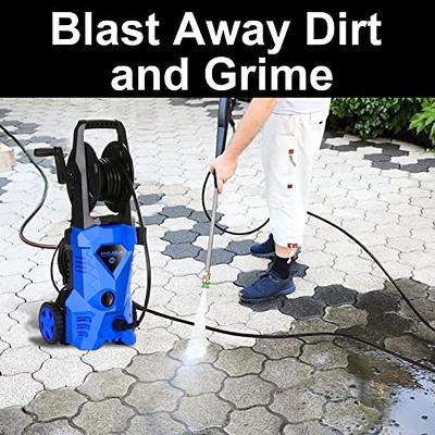 PowRyte Electric Pressure Washer, Foam Cannon, 4 Different Pressure Tips,  Power Washer, 3800 PSI 2.4 GPM