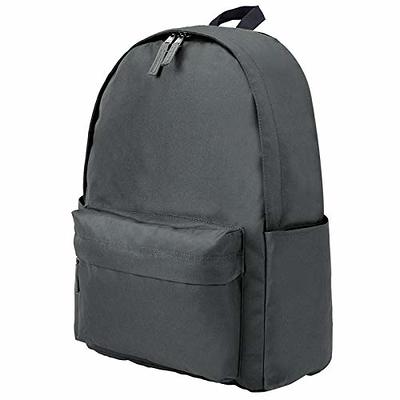  VX VONXURY Lightweight School Backpack for Men Women,Classic  Basic Bookbag Simple Kids Black Backpack for College Travel