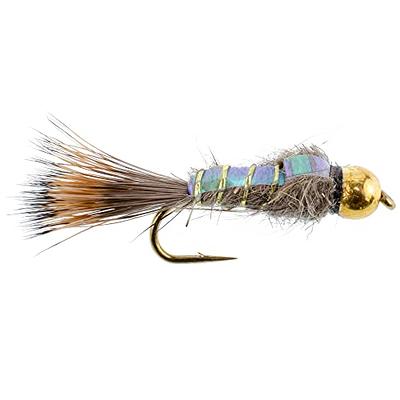 The Fly Fishing Place Bead Head Nymph Fly Fishing Flies - Flashback Gold  Ribbed Hare's Ear Trout Fly - Nymph Wet Fly - 6 Flies Hook Size 14 - Yahoo  Shopping